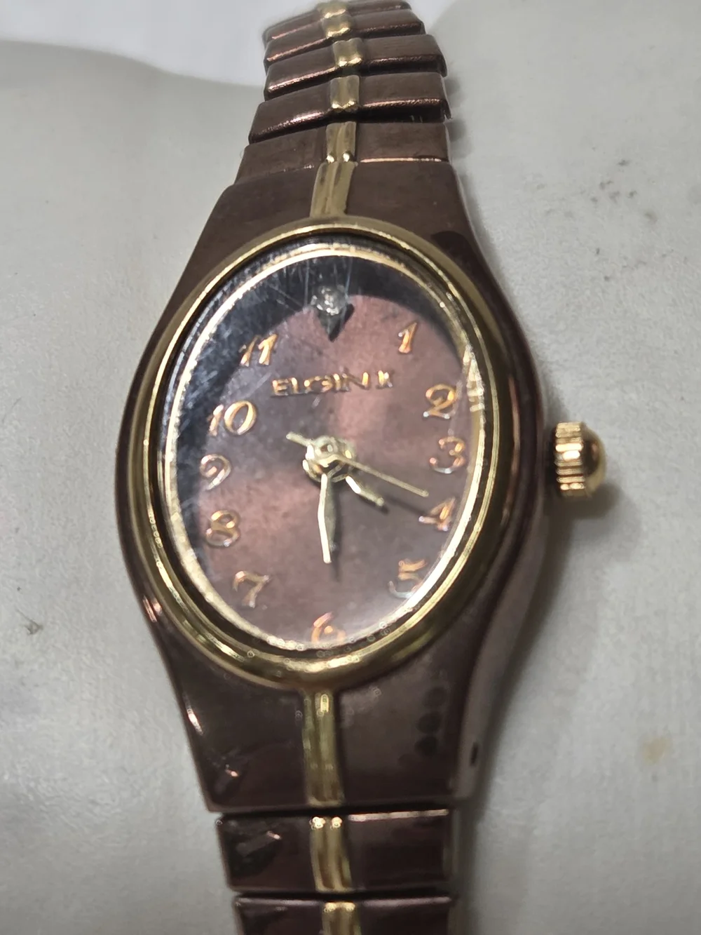 ELGIN II Women's Rose Gold Tone Oval Watch NEW BATTERY